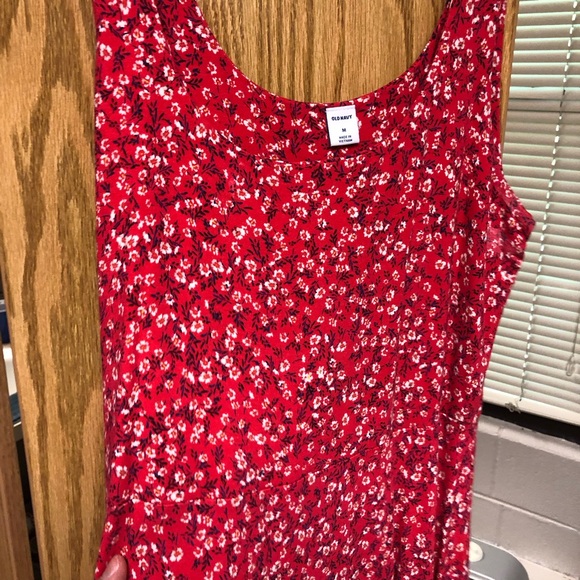 Old Navy Floral Flower Salmon Colored Sundress - Picture 5 of 6
